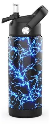 Immagine prodotto di Borraccia in acciaio inossidabile da 550 ml, con cannuccia, a prova di perdite, termica, senza BPA