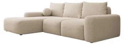 Produktbild von Selsey Carnos - Ecksofa mit Schlaffunktion, Balancekissen, Chenillebezug, Beige, linksseitig