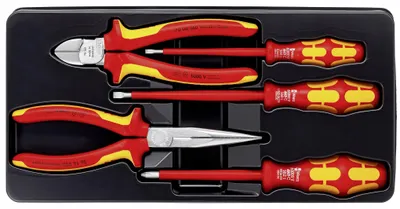Zdjęcie produktu dla KNIPEX ZESTAW NARZĘDZI VDE 5szt. - narzędzia izolowane