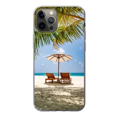 Produktbild von MuchoWow® Handyhülle Schutzhülle Hülle für iPhone 13 Pro Strand - Strandkorb - Sonnenschirm Silikon Softcase Handy Hülle - Handy-Tasche