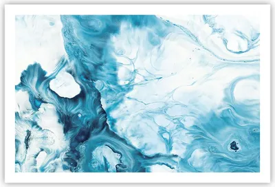 Produktbild von Poster - Poster ohne Rahmen - Abstraktion Flüssigkeit hellblau - 91,5x61 cm - Wand Bild - Wanddeko - Wandbilder - Kunstposter - Wandposter - Bilder - Kunstdruck - Wandbild - P2XAA91x61-4356