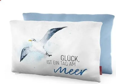 Produktbild von Kuschelkissen, 1x Kissen 25x40 Möwe - Glück, ..