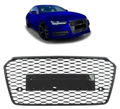 Produktbild von Wabengrill Kühlergrill schwarz glanz passt passend für Audi A7 C7 ab 2014-2018 kein RS7