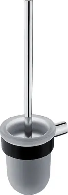 Produktbild von Nimco Nava - Toilettenbürstengarnitur, Wandmontage, schwarz matt / Milchglas NA 28094WN