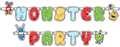 Productafbeelding van Letterketting, thema: monsterfeest