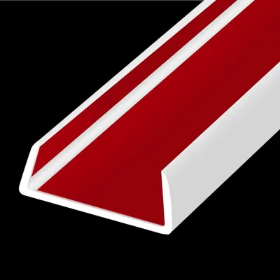 Produktbild von Gummi-Kantenverkleidung U-Form selbstklebend 38 mm Weiß 6 m