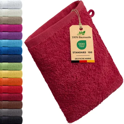 Produktbild von AR Line ARIZONA Handtuch-Serie – 500 g/m² Frottier in 9 Größen verfügbar, Größe: Waschhandschuh 15x21 cm, Farbe: Burgund