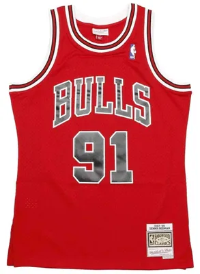 Produktbild von Mitchell & Ness Chicago Bulls NBA Dennis Rodman T-shirt M SMJYGS18154-CBUSCAR97DRD Pullunder Inny Größe: M,