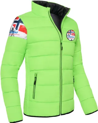 Productafbeelding van Nebulus Winterjas BRAXTON, herenmodel, warme outdoorjas, praktische en veelzijdige tussen- en winterjas, artikelnummer P4823 - heren, limoengroen, maat M