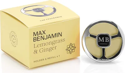 Produktbild von Max Benjamin Lemongrass Ingwer Auto-Lufterfrischer Ventil-Dispenser Chrom