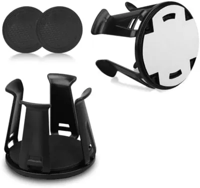 Produktbild von PolkaHome® Universelle Auto-Becherhalter (2 Stück) – Selbstklebend, bis Ø 70 mm, Schwarz