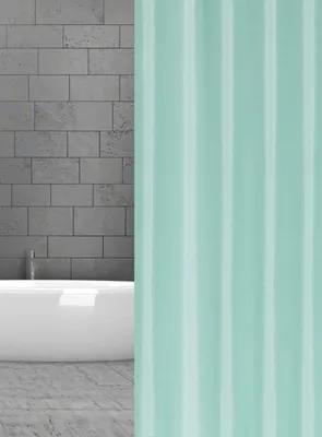 Produktbild von Textil Duschvorhang uni mint aquamarin 120x200 cm Krankenhaus türkis