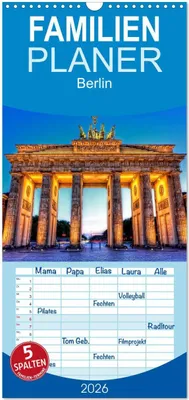 Produktbild von Familienplaner 2026 - Berlin mit 5 Spalten (Wandkalender, 21 x 45 cm) CALVENDO