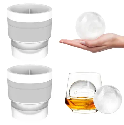 Produktbild von Eiskugelform - 2 Stück - Für Whisky und Cocktails - Rund