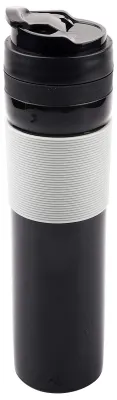 French-Press-Reisebecher, 350 ml, tragbar, Schwarz