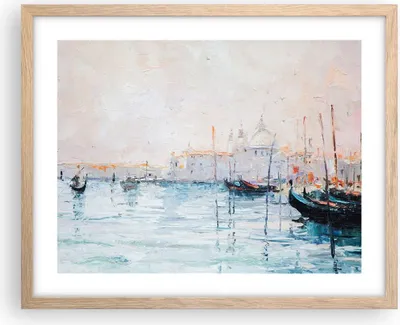 Produktbild von Gerahmtes Poster - Rahmen in heller Eiche - Venedig Basilika - 50x40 cm - Wand Bild - Wanddeko - Wandbilder - Kunstposter - Wandposter - Bilderrahmen - Bilder - Kunstdruck - Wandbild - P2NAA50x40-3662