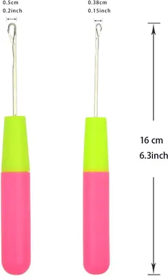 Productafbeelding van Klink Haken Naald Tool Dreadlocks Haar Lock Tool voor Vlechten voor Micro Hair Extensions - Set van 9