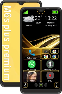 Obrázok produktu pre Bea-Fon M6s Plus schwarz inkl. TPU Case + Displayschutz
