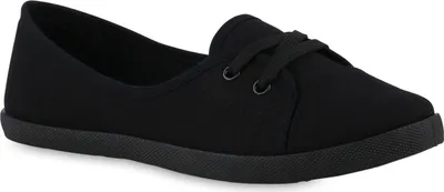 Produktbild von VAN HILL Damen Sportliche Ballerinas Bequeme Stoff Freizeit Schuhe 841298, Farbe: Schwarz, Größe: 37