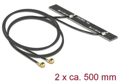 Zdjęcie produktu dla DeLOCK 89457, 5 dBi, 2.4 - 2.5 / 5.1 - 5.875 GHz, IEEE 802.11a, IEEE 802.11ac, IEEE 802.11b, IEEE 802.11g, IEEE 802.11h, IEEE 802.11n, 50 Ω, MHF, Czarny