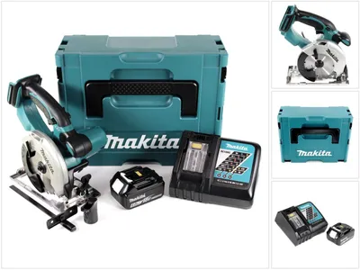Image de Makita DSS 501 RG1J Scie circulaire sans fil 18 V - Li-ion - 136 mm + 1x Batterie 6,0 Ah + Chargeur + Coffret Makpac