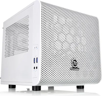 Produktbild von Thermaltake Core V1 Snow Edition, Cube, PC, Weiß, Mini-ITX, SPCC, 14 cm