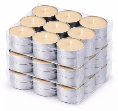 Produktbild von Duft-Teelichter 54er Pack – Duft Vanille, ca. 4 Stunden Brenndauer, Teelicht Kerzen aus Wachs, rund Ø 4 cm, hergestellt in der EU, für Indoor & Outdoor