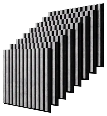 Immagine prodotto di STEGU Linea Acoustic PROline Set da 8 pannelli acustici 60x60,5 cm, fonoassorbenti, MDF, grigio