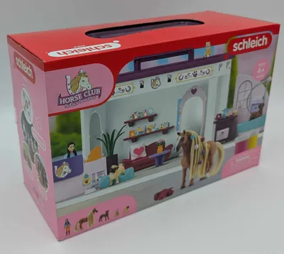 Image de schleich HORSE CLUB 42614 Sofia's Beauties Animaux Salon de beauté - Set de jeu de 66 pièces comprenant un cheval avec crinière, une soigneuse pour animaux