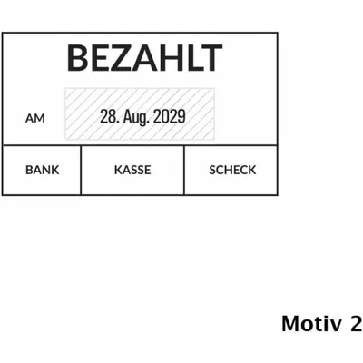 Produktbild von trodat Datumstempel mit Text individualisierbar 5460 selbstfärbend schwarz