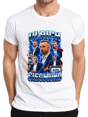 Productafbeelding van Ulrich Siegmund, AfD, Duitsland, Patriotisme, Statement, Sarcasme, Heren T-shirt, Wit, XL