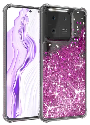 Produktbild von EAZY CASE - Glitzer Hülle kompatibel mit Xiaomi 13 Pro Glitzer Schutzhülle, Soft Case, Backcover Transparent mit Motiv