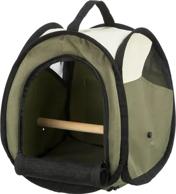 Produktbild von TRIXIE Transporttasche - beige/olivgrün - 27 × 32 × 27 cm