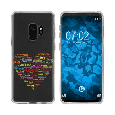 Produktbild von PhoneNatic Case kompatibel mit Samsung Galaxy S9 Silikon-Hülle pride Herz M5