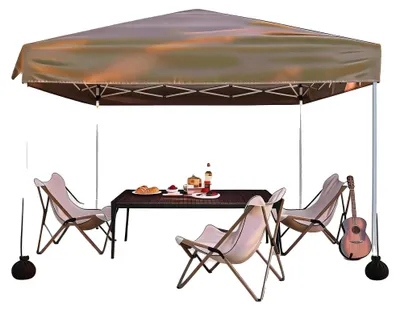 Image de Tente pliante portable, imperméable, résistante aux UV, couleur kaki foncé