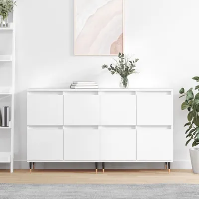 Produktbild von [Home] Sideboards 2 Stk. Weiß Holzwerkstoff , Neue Mode 2024 im häuslichen Leben