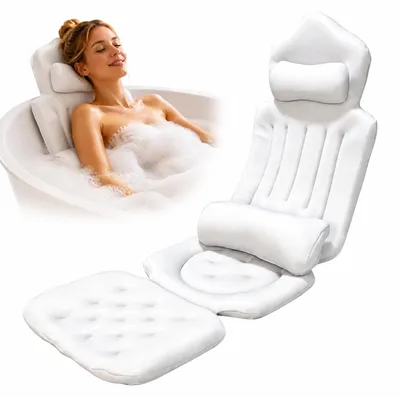 Produktbild von Ergonomisches Badkissen mit Saugnäpfen, 134 x 41 cm
