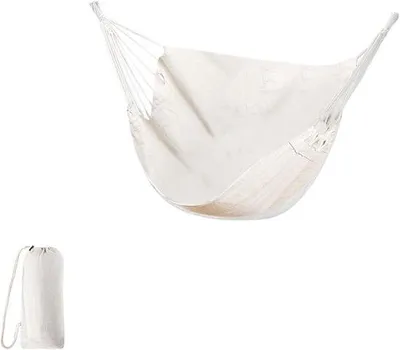 Immagine prodotto di Sedia sospesa beige per soggiorno, camera da letto, interni ed esterni – 130 x 100 cm