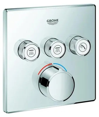 Produktbild von Grohe Unterputzmischer SmartControl eckig fms 3 Absperrventile chrom Nr. 29149000, 29149000