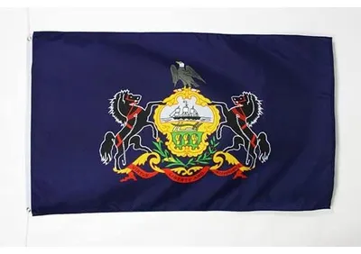 Pennsylvania Flagge 150x90 cm, Polyester, 2 Ringe