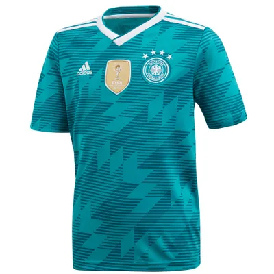 Produktbild von Adidas Germany Away Replica Jersey, T-Shirt, Kind, Männlich, Grün, Weiß, Muster, 152 cm
