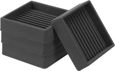Produktbild von Famanu Möbelpads 4er Set - Antirutsch Bodenschutz, 5 cm x 5 cm, Schwarz