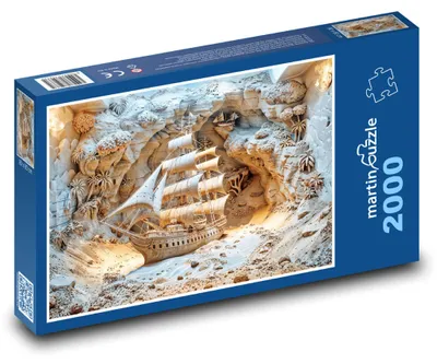 Produktbild von martinpuzzle - Puzzle 2000 Teile - Höhlenboot