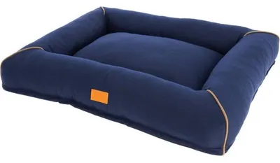 Obrázok produktu pre Kôš Jerome – tmavomodrý / koňakový – 75 × 60 × 10 cm