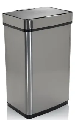 Obrázek produktu pro hjh OFFICE Senzorový odpadkový koš 60 litrů CLEAN IV odpadkový koš na tříděný odpad obdélníkový do kuchyně, kanceláře se senzorem pohybu 69,0 x 42,0 x 31,0 cm