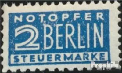 Produktbild von Briefmarken Bizone (Alliierte Besetzung) 1948 Mi Z2BB W Zwangszuschlag postfrisch Notopfer Berlin