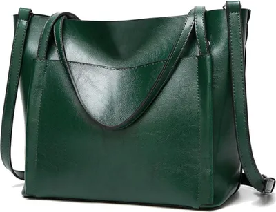 Produktbild von Coolives Damen Groß Shopper Kunstleder Handtasche Umhängetasche Eimer Tasche Schwarz