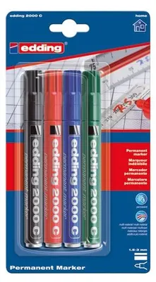 Image de Lot de 4 marqueurs permanents - Edding