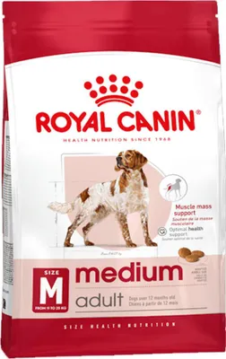 A bag of Royal Canin dog food.
