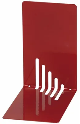 Immagine prodotto di Fermalibro in metallo 14x8,5x14cm rosso